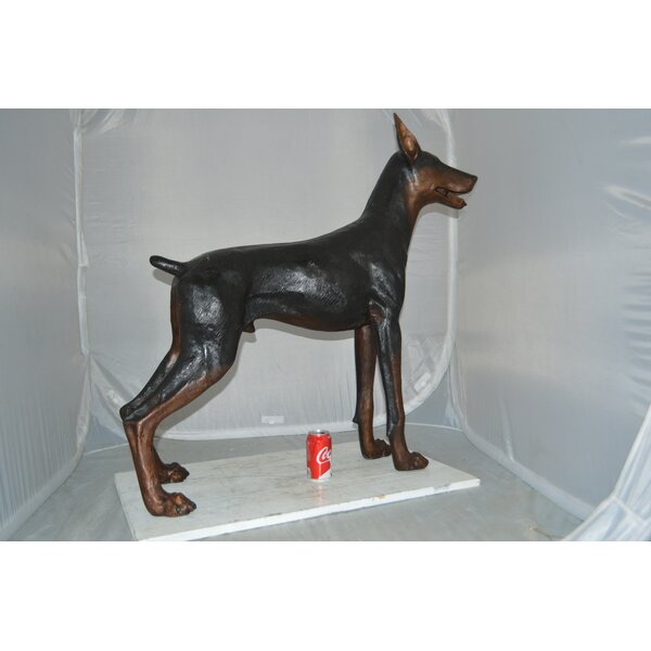 doberman yard statue